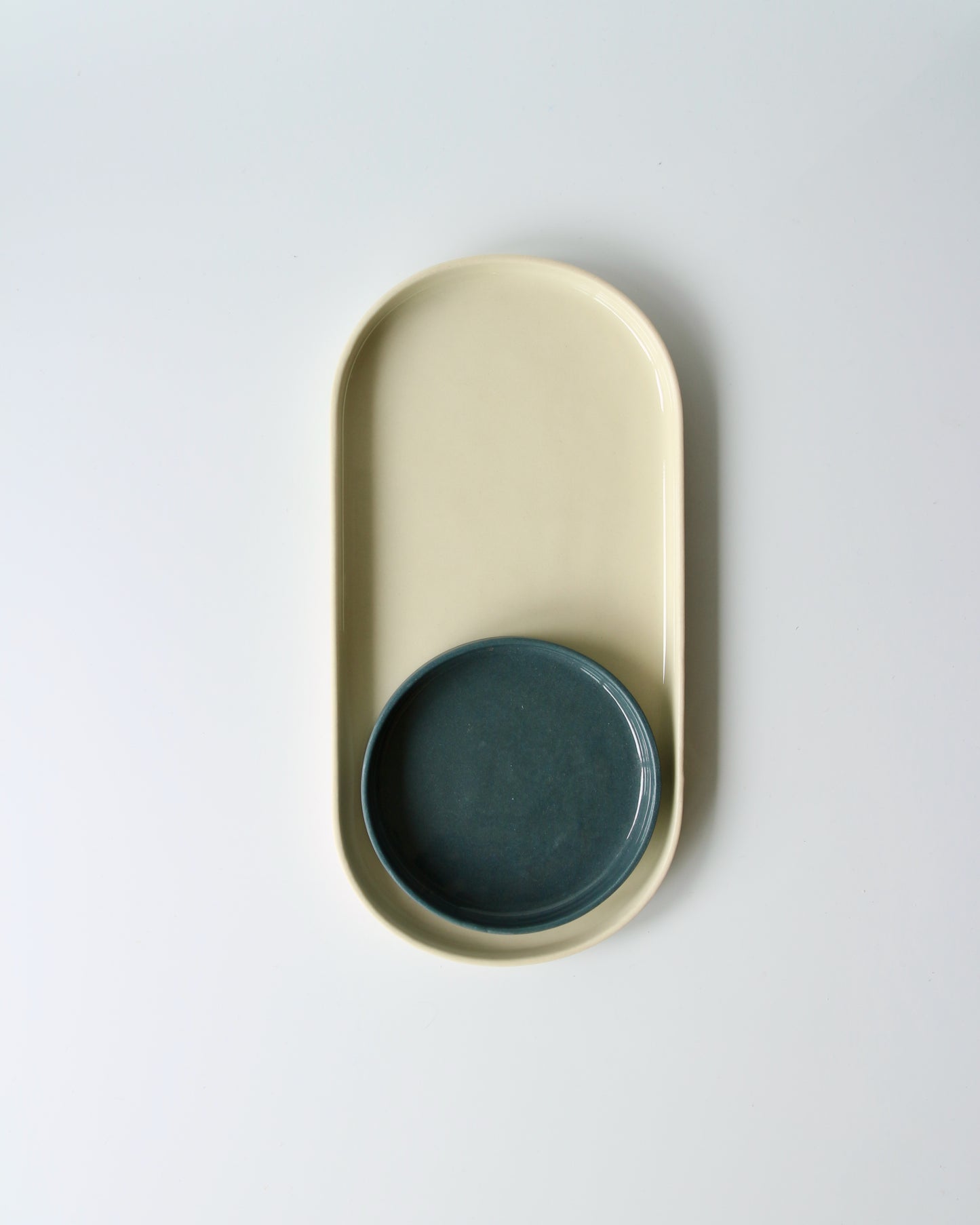 ROUND MINI TRAY IN DENIM