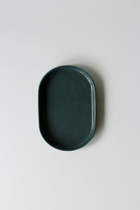 OVAL SIDE PLATE IN DENIM