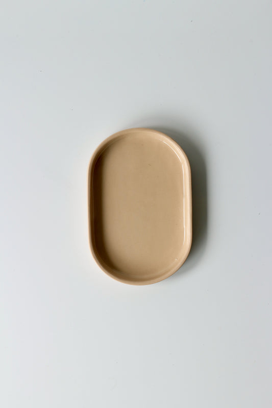 OVAL SIDE PLATE IN PEACH