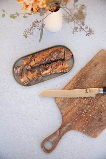 OVAL SERVING TRAY IN SAGE