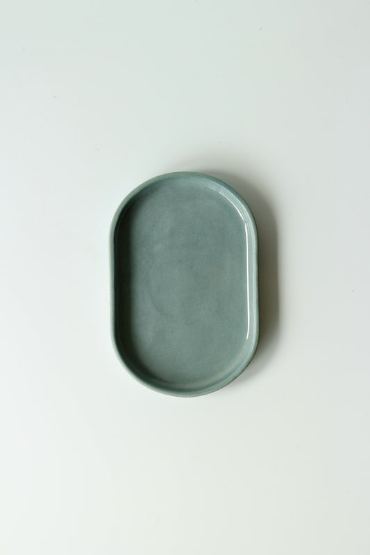 OVAL SIDE PLATE IN SLATE